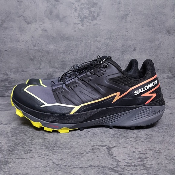 SALOMON Thundercross Hiking‎ Shoes Mens Size 8 Black Orange Yellow